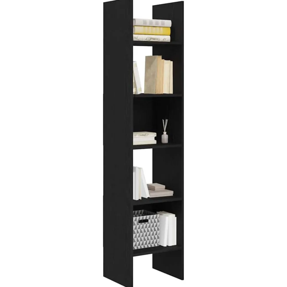Étagères-vidaXL Bibliothèque Chêne noir 40 x 35 x 180 cm Bois d'ingénierie Chêne noir