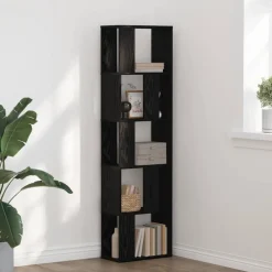 vidaXL Bibliothèque Chêne noir 45 x 23,5 x 162,5 cm