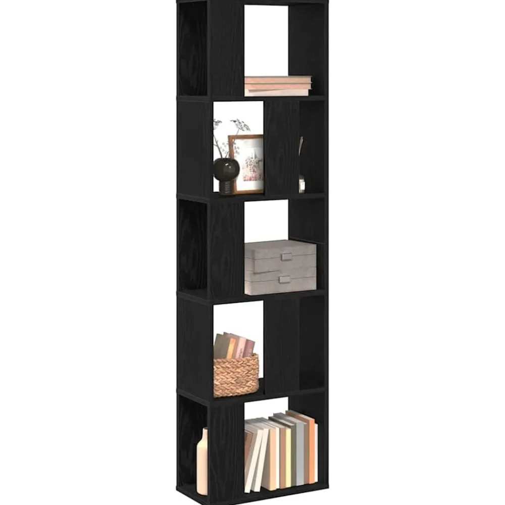 vidaXL Bibliothèque Chêne noir 45 x 23,5 x 162,5 cm