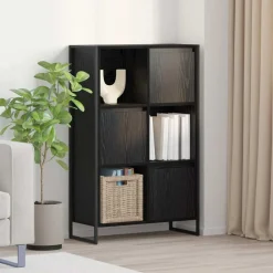Étagères-vidaXL Bibliothèque Chêne noir 68 x 30 x 108.5 cm Bois d'ingénierie Ch&ecirc;ne noir