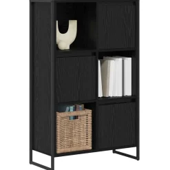 Étagères-vidaXL Bibliothèque Chêne noir 68 x 30 x 108.5 cm Bois d'ingénierie Chêne noir