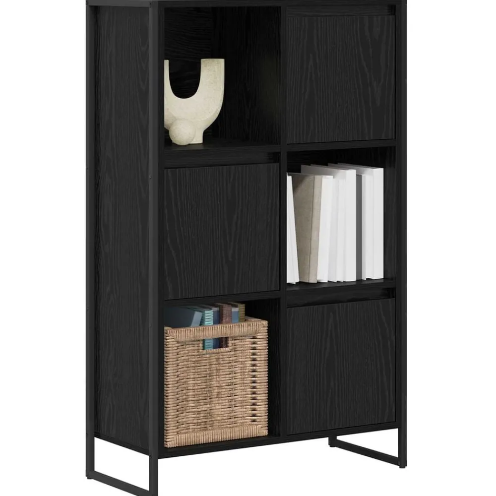 Étagères-vidaXL Bibliothèque Chêne noir 68 x 30 x 108.5 cm Bois d'ingénierie Chêne noir