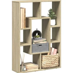 vidaXL Bibliothèque chêne sonoma 63x20x90 cm bois d'ingénierie