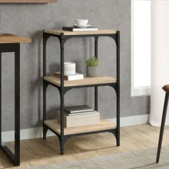 vidaXL Bibliothèque Chêne Sonoma 40x33x70,5 cm Bois d'ingénierie acier