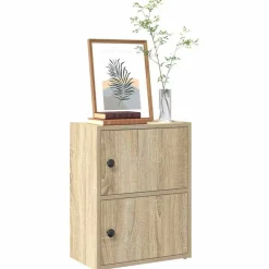 Étagères-vidaXL Bibliothèque chêne sonoma 40x24x52 cm bois d'ingénierie Ch&ecirc;ne sonoma