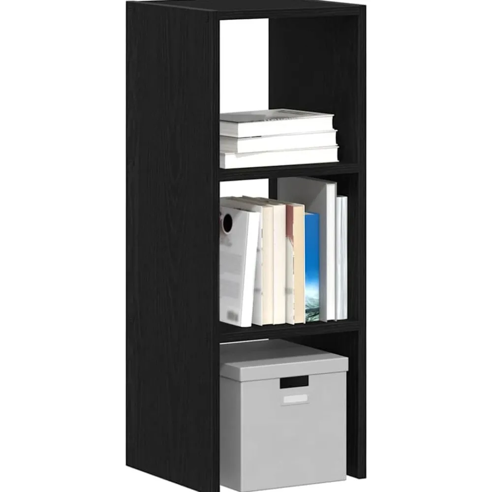 Armoires & Meubles De Rangement-vidaXL Bibliothèque empilable chêne 30x30x80 cm bois d'ingénierie Noir