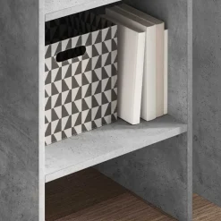 Étagères-vidaXL Bibliothèque 40x35x180 cm Bois d’ingénierie Gris béton
