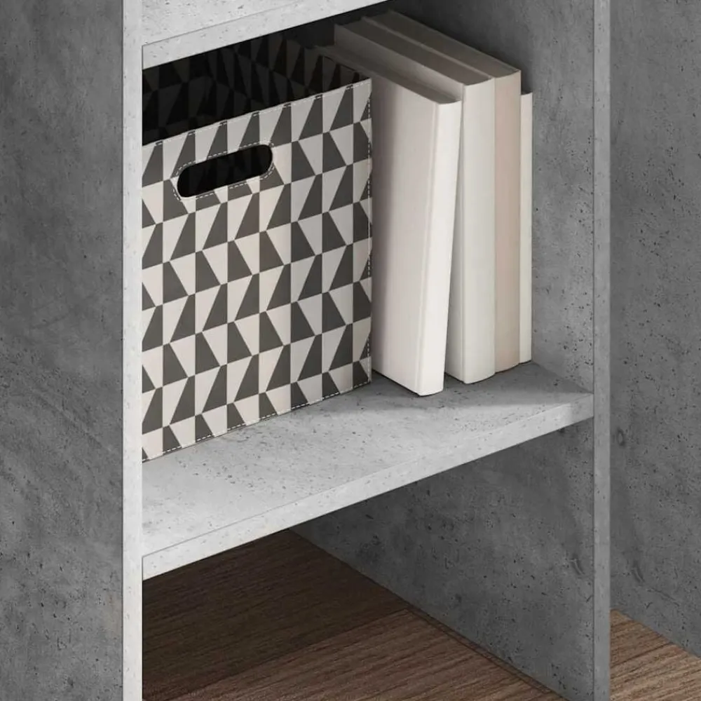 Étagères-vidaXL Bibliothèque 40x35x180 cm Bois d’ingénierie Gris béton