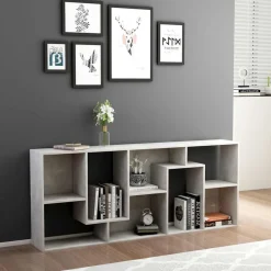 Étagères-vidaXL Bibliothèque 67x24x161 cm Bois d'ingénierie Gris béton