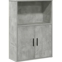 Étagères-vidaXL Bibliothèque 60x24x85 cm bois d'ingénierie Gris béton