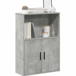 Étagères-vidaXL Bibliothèque 60x24x85 cm bois d'ingénierie Gris béton