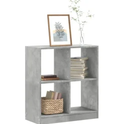 Étagères-vidaXL Bibliothèque 68,5x32x75 cm bois d'ingénierie Gris béton