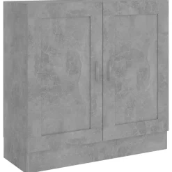 Étagères-vidaXL Bibliothèque 82,5x30,5x80 cm Bois d'ingénierie Gris béton