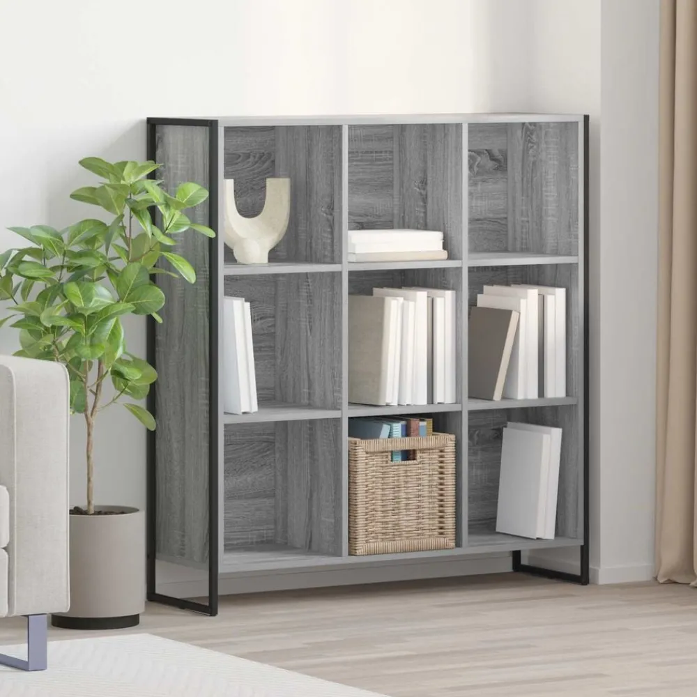 Étagères-vidaXL Bibliothèque Gris Sonoma 99,5 x 30 x 108,5 cm Bois d'ingénierie Sonoma gris