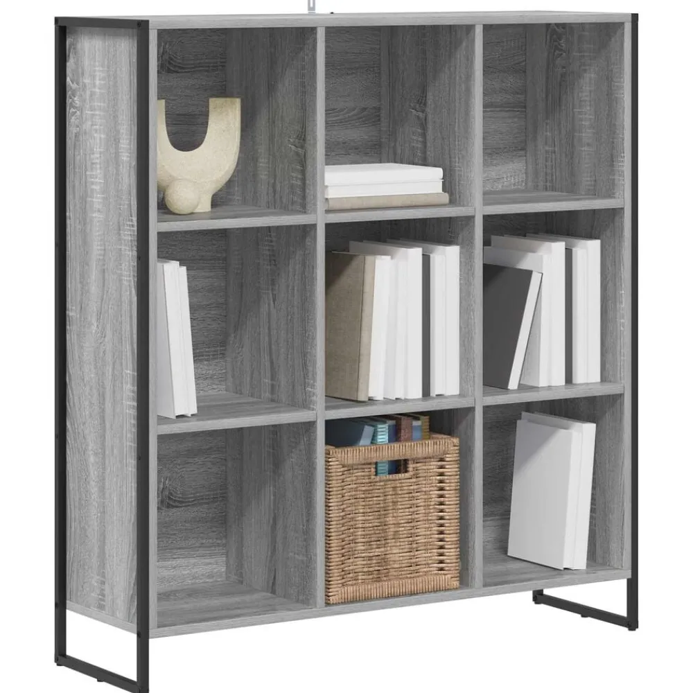 Étagères-vidaXL Bibliothèque Gris Sonoma 99,5 x 30 x 108,5 cm Bois d'ingénierie Sonoma gris