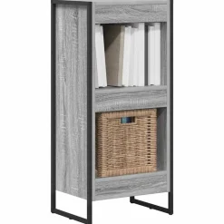 vidaXL Bibliothèque Gris Sonoma 80 x 30 x 155 cm Bois d'ingénierie