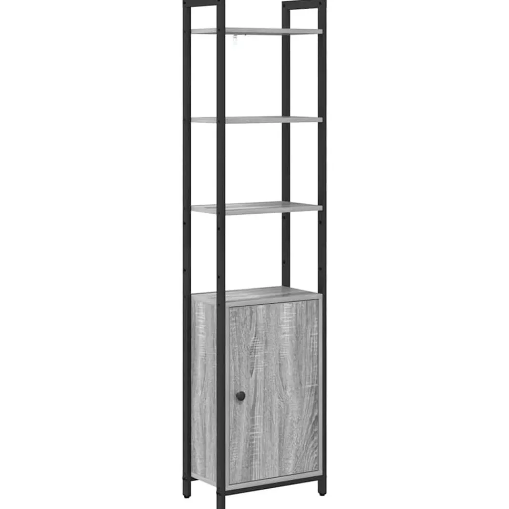 Étagères-vidaXL Bibliothèque Gris Sonoma 40 x 24 x 161 cm Bois d'ingénierie Sonoma gris