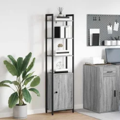 Étagères-vidaXL Bibliothèque Gris Sonoma 40 x 24 x 161 cm Bois d'ingénierie Sonoma gris