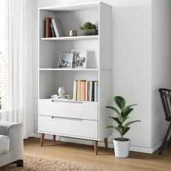 Étagères-vidaXL Bibliothèque MOLDE 85x35x170,5 cm Bois massif de pin Blanc