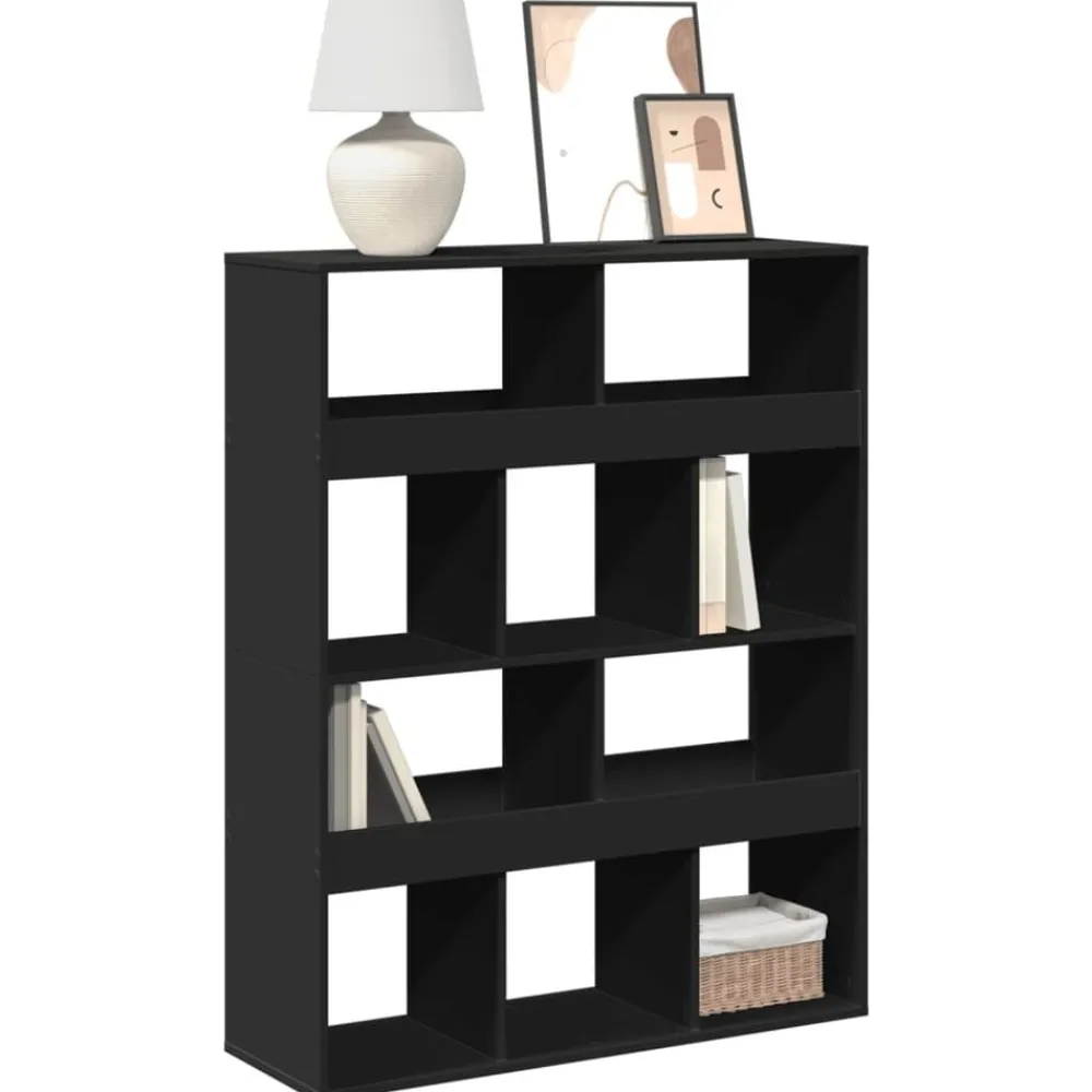 Étagères-vidaXL Bibliothèque 100x33x125,5 cm bois d'ingénierie Noir