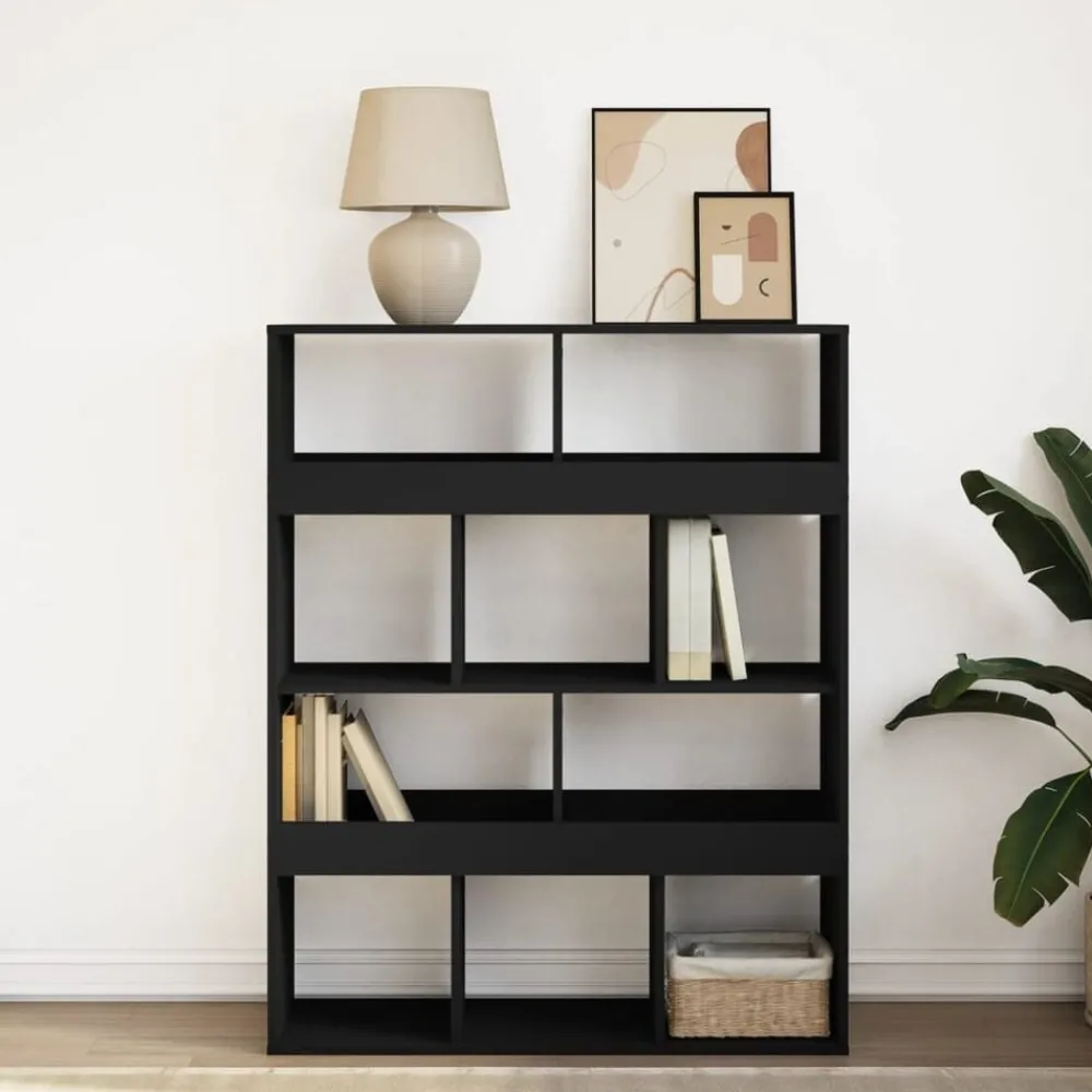 Étagères-vidaXL Bibliothèque 100x33x125,5 cm bois d'ingénierie Noir
