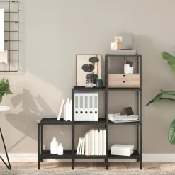vidaXL Bibliothèque 92x30x102 cm bois d'ingénierie et métal