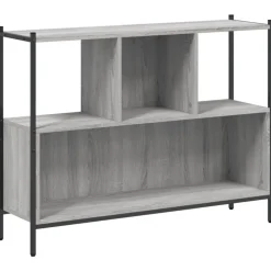 Étagères-vidaXL Bibliothèque 102x28x77,5 cm bois d'ingénierie Sonoma gris