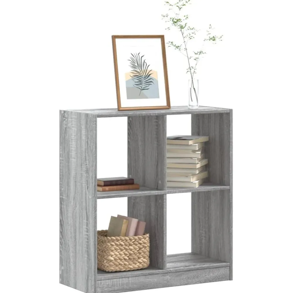 Étagères-vidaXL Bibliothèque 68,5x32x75 cm bois d'ingénierie Sonoma gris