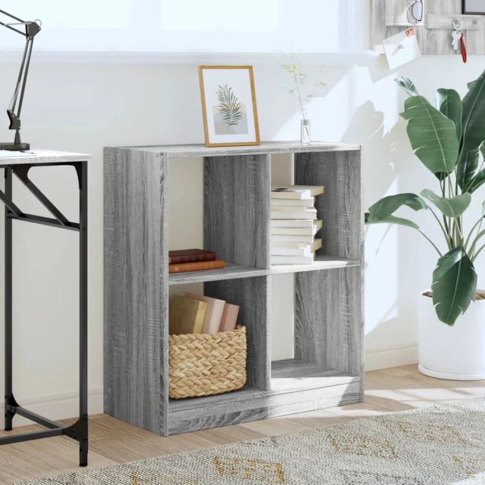 Étagères-vidaXL Bibliothèque 68,5x32x75 cm bois d'ingénierie Sonoma gris