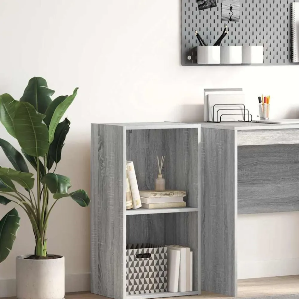 Étagères-vidaXL Bibliothèque 40x30x77 cm bois d'ingénierie Sonoma gris