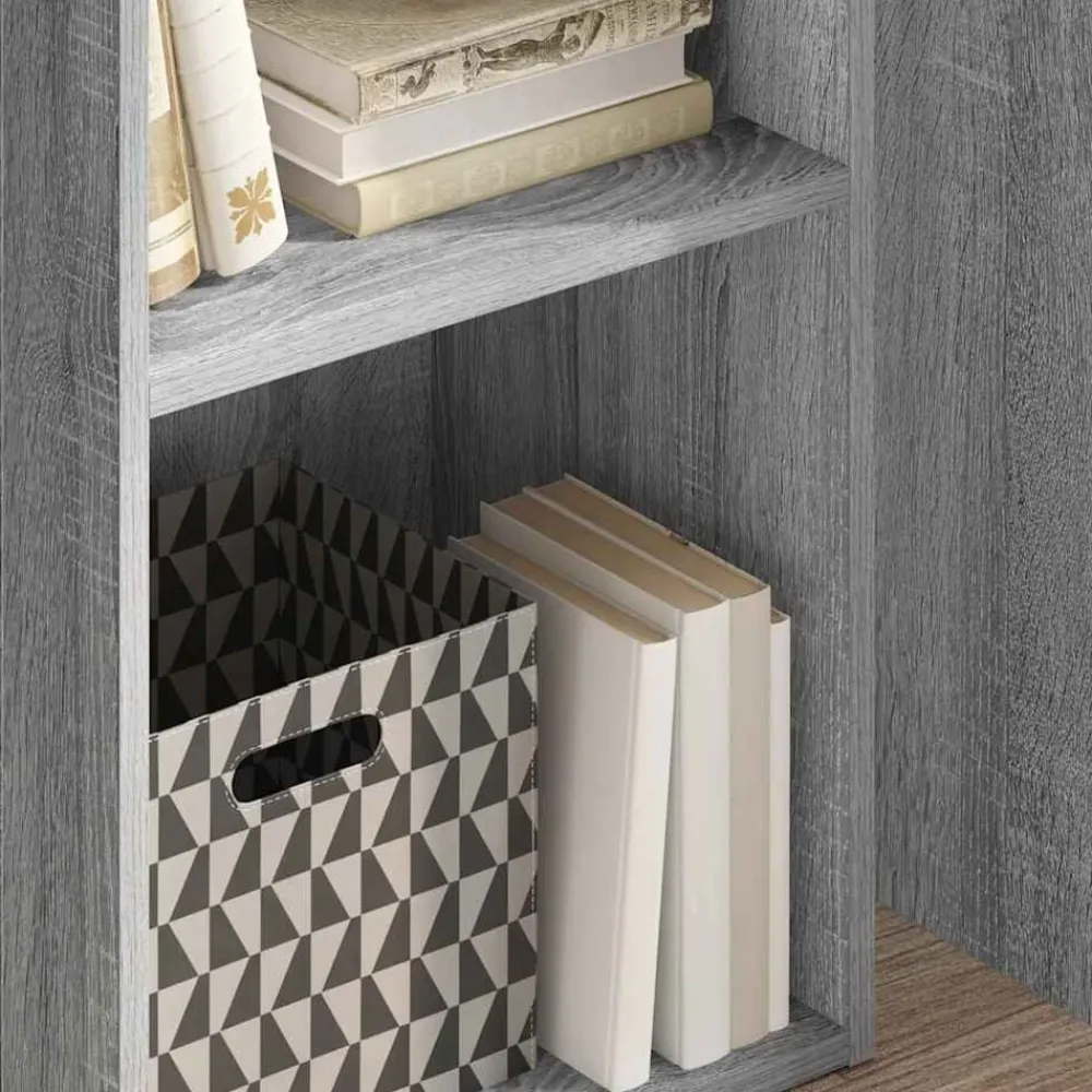 Étagères-vidaXL Bibliothèque 40x30x77 cm bois d'ingénierie Sonoma gris