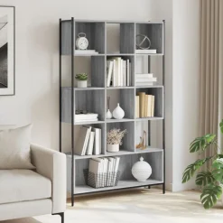 Étagères-vidaXL Bibliothèque 102x28x172 cm bois d'ingénierie Sonoma gris