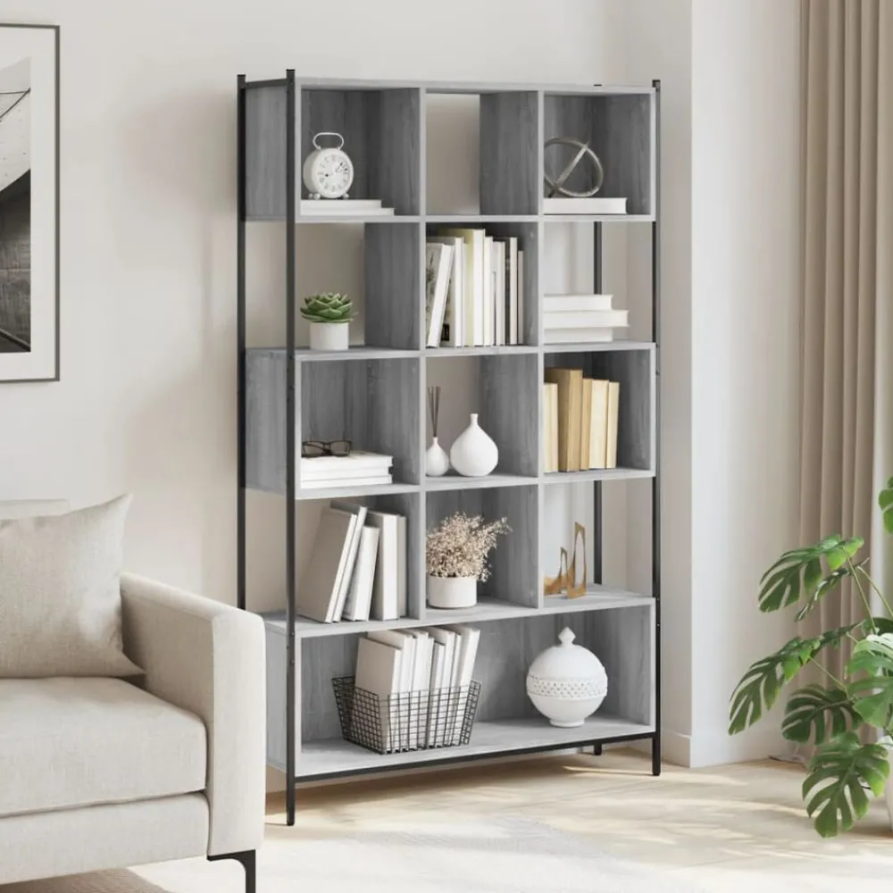 Étagères-vidaXL Bibliothèque 102x28x172 cm bois d'ingénierie Sonoma gris