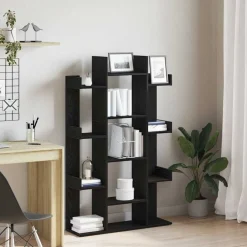 Étagères-vidaXL Bibliothèque 86x25,5x140 cm Bois d'ingénierie Sonoma gris