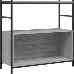 vidaXL Bibliothèque 80x30x78,5 cm bois d'ingénierie et fer