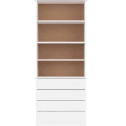 Étagères-vidaXL Bibliothèque tiroirs ALTA 77x35x186,5cm bois massif pin Blanc