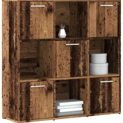 Étagères-vidaXL Bibliothèque 90x28x90 cm bois d'ingénierie Vieux bois