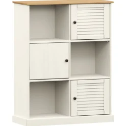 Étagères-vidaXL Bibliothèque VIGO 90x35x114,5 cm bois massif de pin Blanc