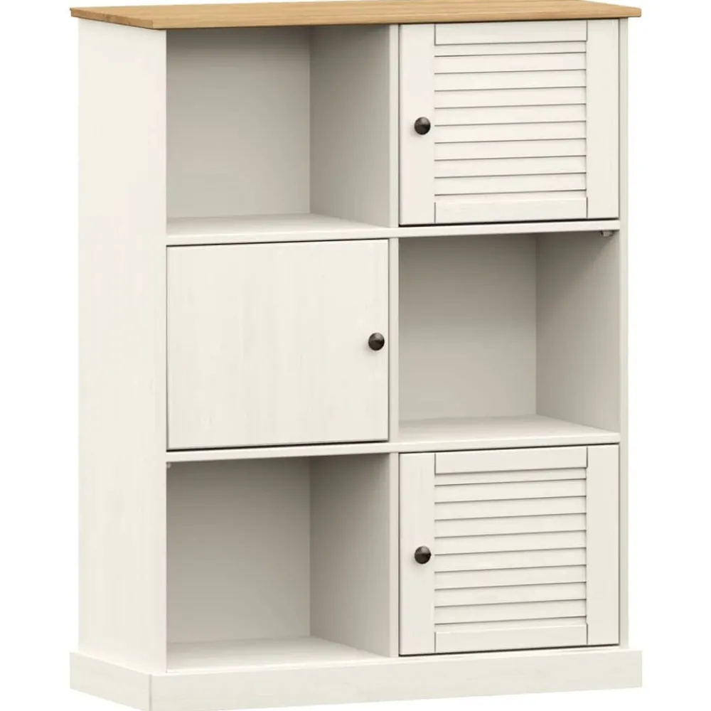 Étagères-vidaXL Bibliothèque VIGO 90x35x114,5 cm bois massif de pin Blanc
