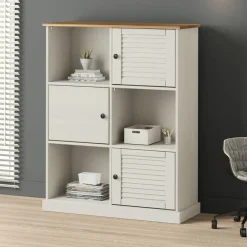 Étagères-vidaXL Bibliothèque VIGO 90x35x114,5 cm bois massif de pin Blanc
