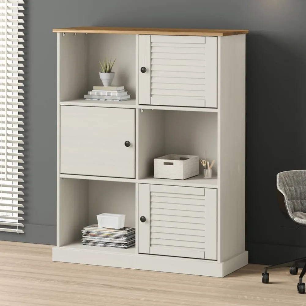 Étagères-vidaXL Bibliothèque VIGO 90x35x114,5 cm bois massif de pin Blanc