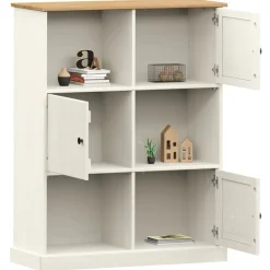 Étagères-vidaXL Bibliothèque VIGO 90x35x114,5 cm bois massif de pin Blanc