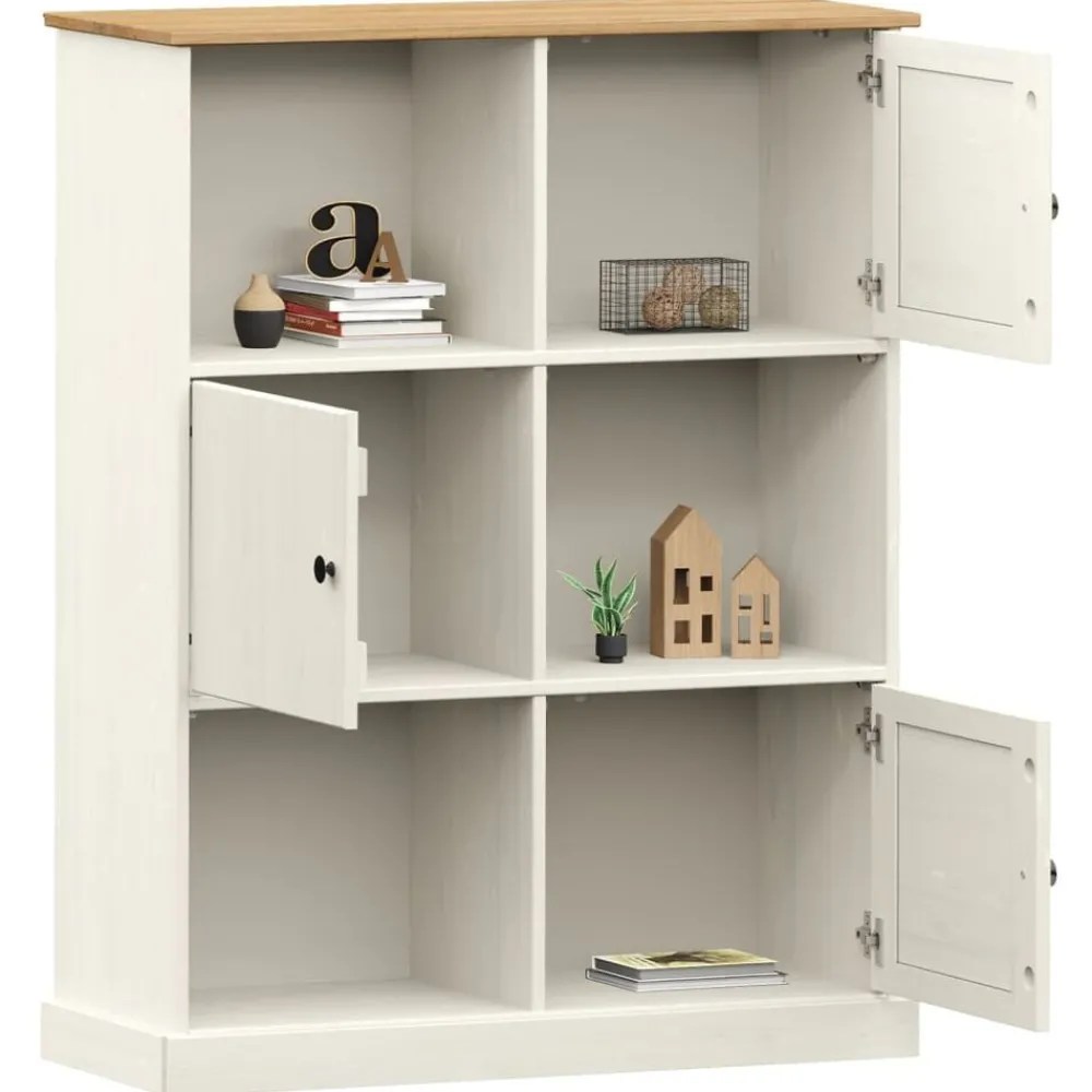 Étagères-vidaXL Bibliothèque VIGO 90x35x114,5 cm bois massif de pin Blanc