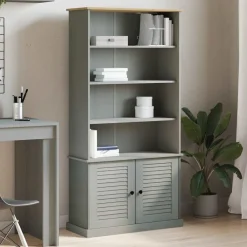 Étagères-vidaXL Bibliothèque VIGO 85x35x170 cm bois massif de pin Gris