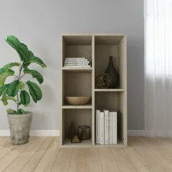 Étagères-vidaXL Bibliothèque/Buffet Chêne sonoma 50x25x80 cm Bois d’ingénierie Ch&ecirc;ne sonoma