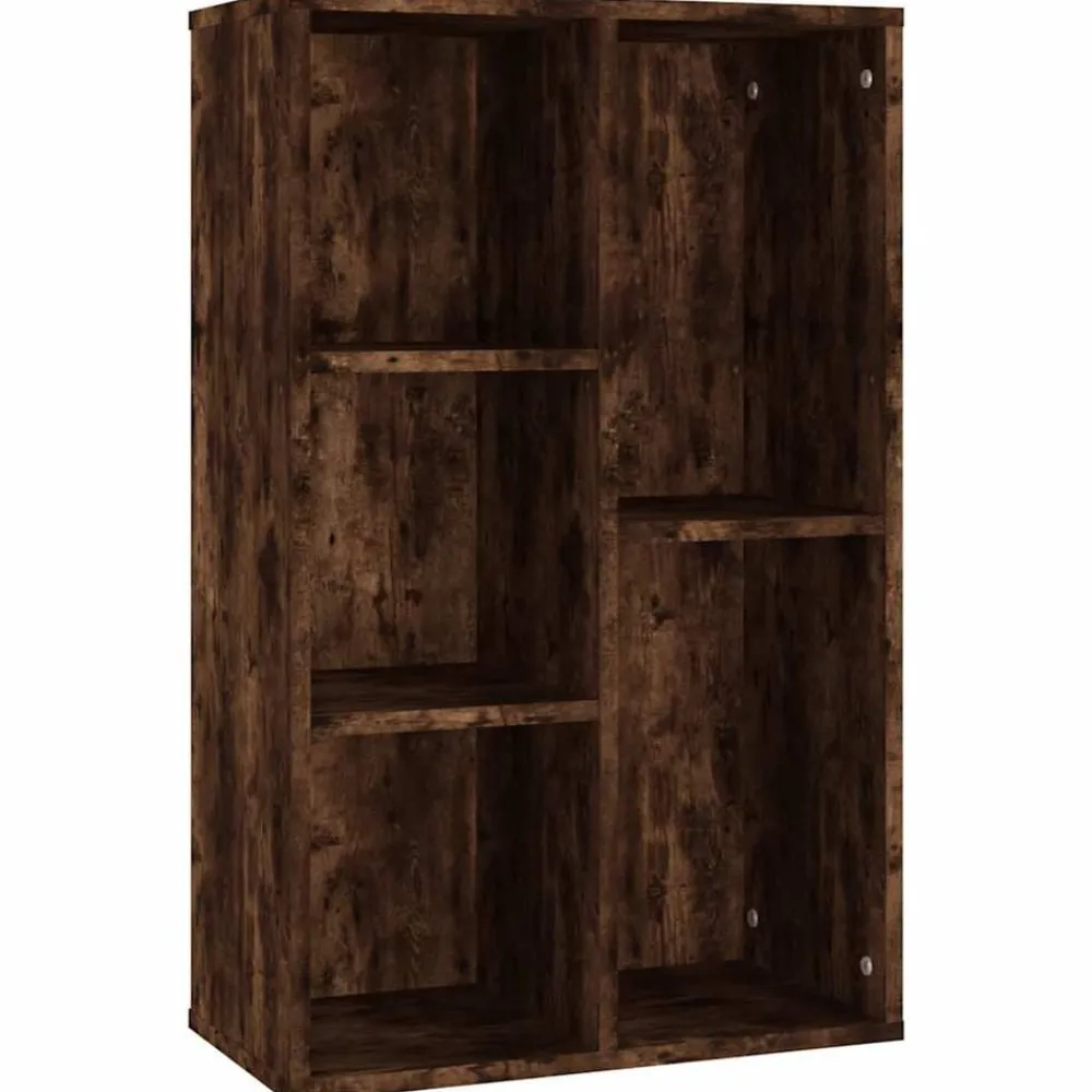 vidaXL Bibliothèque/Buffet chêne fumé 50x25x80 cm bois d'ingénierie