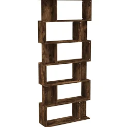 vidaXL Bibliothèque/Cloison Chêne fumé 80x24x192 cm Bois d'ingénierie