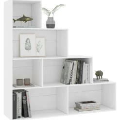 Étagères-vidaXL Bibliothèque/Cloison 155x24x160 cm Bois d'ingénierie Blanc