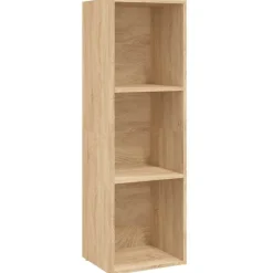 vidaXL Bibliothèque/Meuble TV chêne sonoma bois d'ingénierie