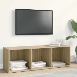 vidaXL Bibliothèque/Meuble TV chêne sonoma bois d'ingénierie